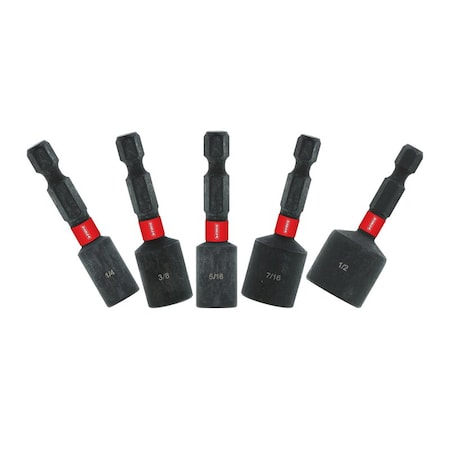 Diablo Diablo 1-7/8 in. L Black Oxide Magnetic Nut Setter Set 5 pc DNTSS-S5